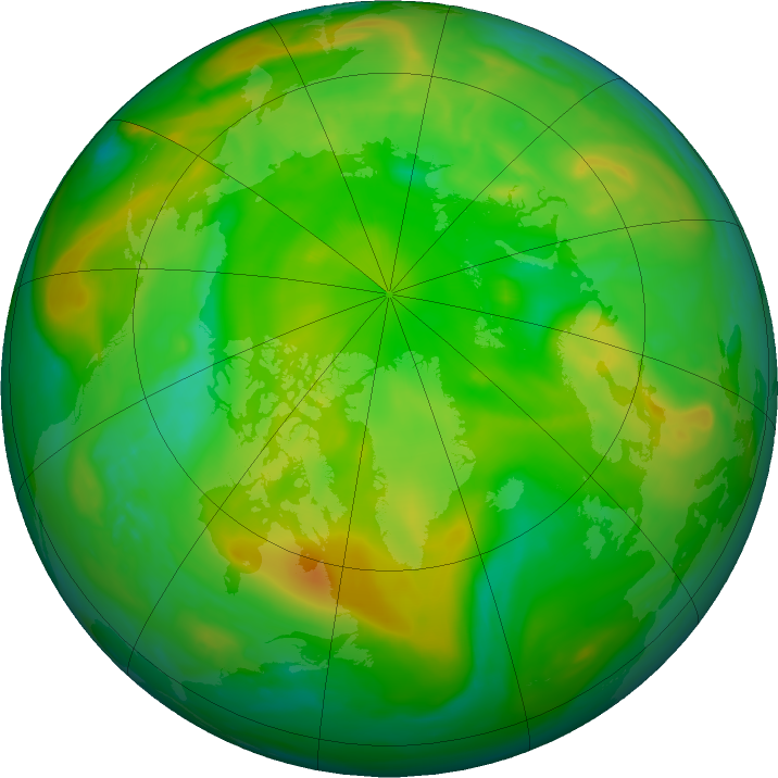 Arctic ozone map for 23 June 2018